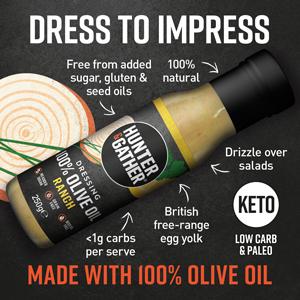100% Olive Oil Ranch Salad Dressing Ketogenic