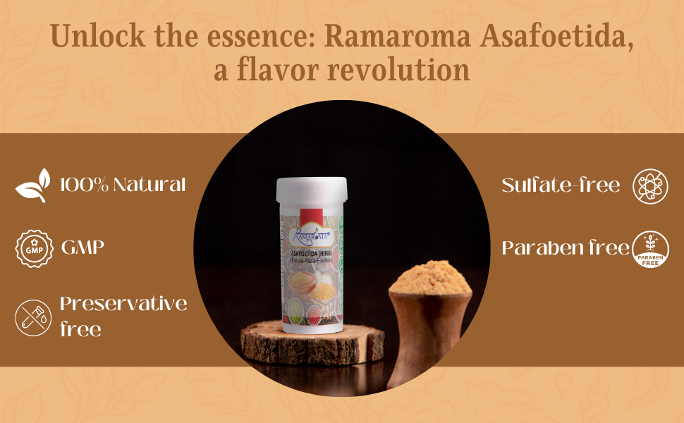 Ramaroma Asafetida (Hing) Ground 0.35oz (10g) All Natural Salt Free Vegan