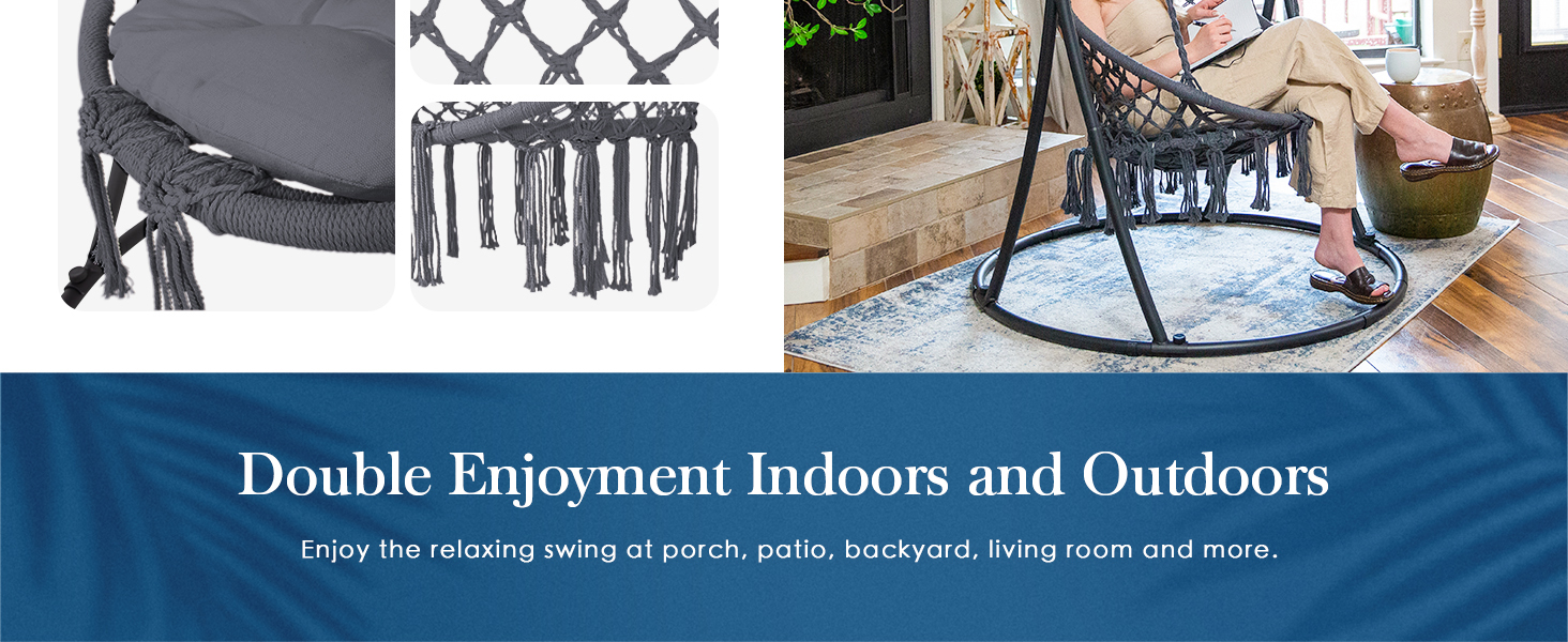 outdoor swing with stand