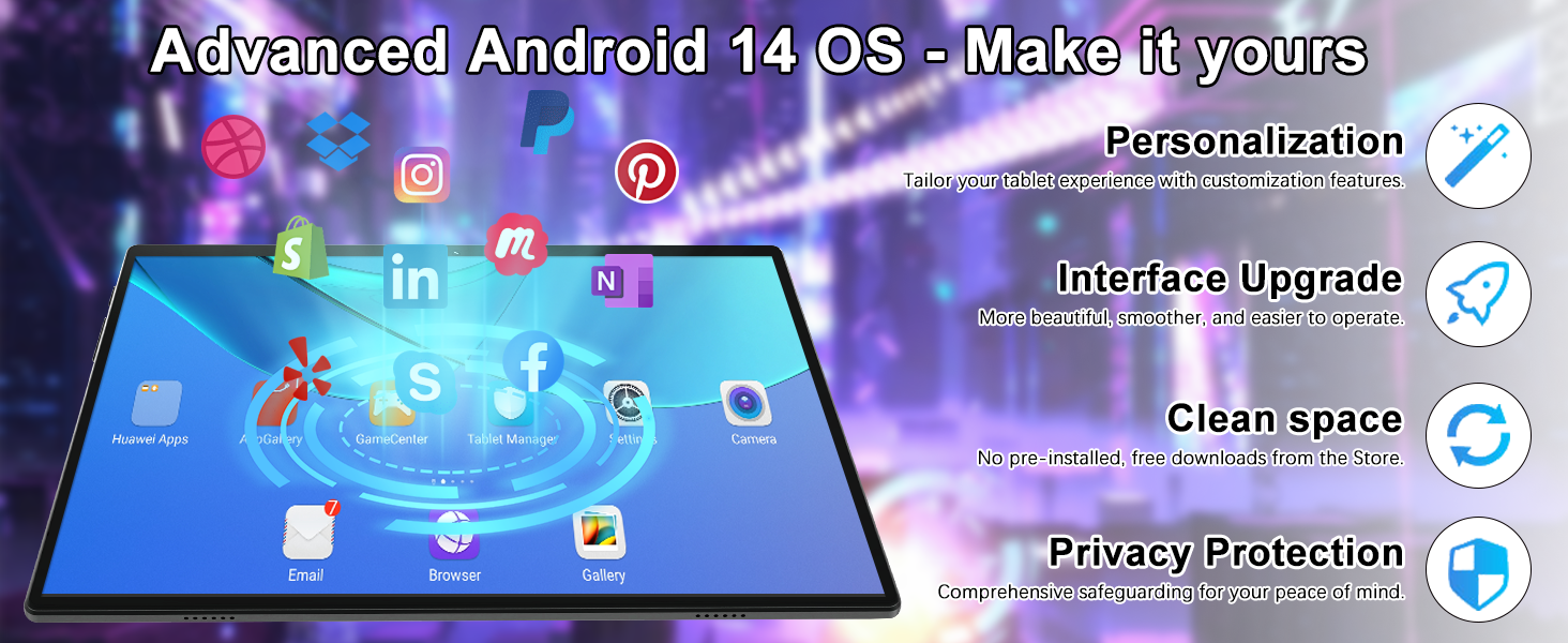 Android 14 tablet