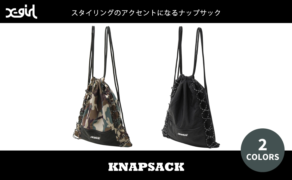 X-girl KNAPSACK ナップサック X-girl｜FAUX LEATHER KNAPSACK X-girl | Rakuten Fashion(楽天
