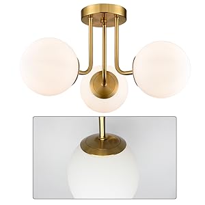 globe white glass ceiling light fixture