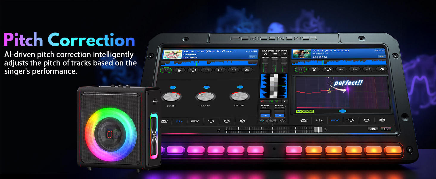 karaoke machine with autotune &amp; pitch correction