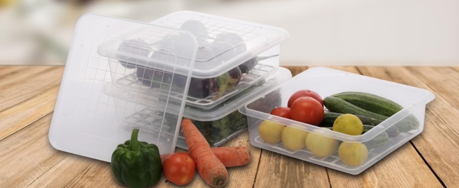 TASMAX organiser storage boxes Stackable Storage Containers Tray for
