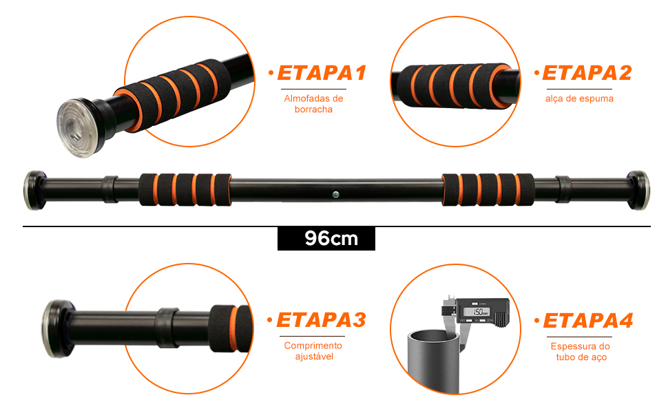 Barra única na porta interna