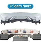 Curved patio seational sofa cover