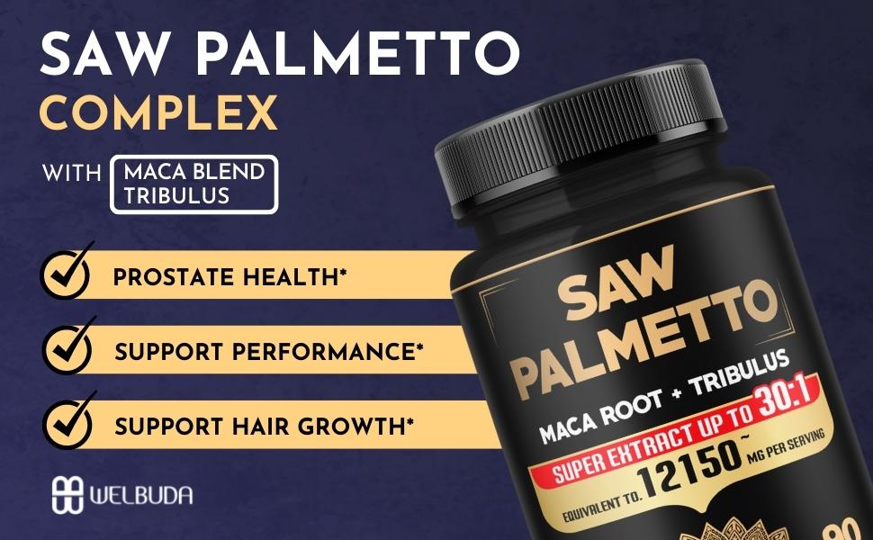 Saw Palmetto, Maca, Tribulus Terrestris, Ashwagandha, Turmeric, Shilajit, Ginger, Holy Basil