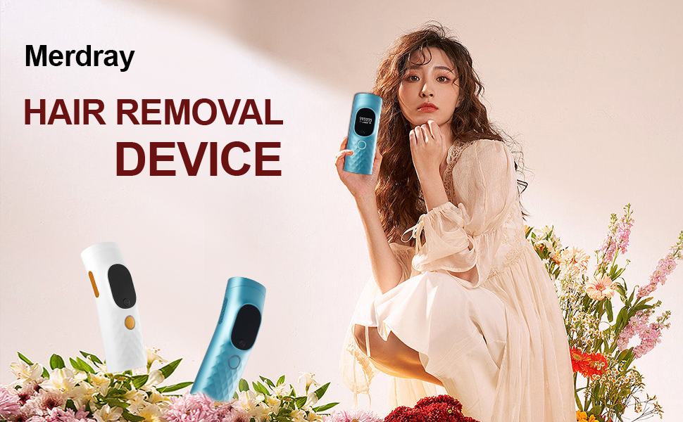 Merdray Laser Hair Removal for Women and Men, 5 levels Hair Removal Device with Ice-Cooling System