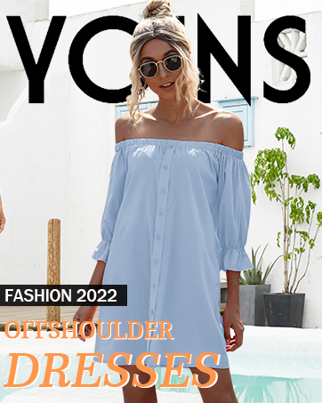 YOINS Women Mini Casual Dresses Off Shoulder Tunics Short Sleeves Loose Summer T Shirt Mini Dress