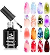Beetles Nail Blooming Gel 15ml Clear Uv Led Blossom Gel Polish for Spreading Effect Marble Natura...