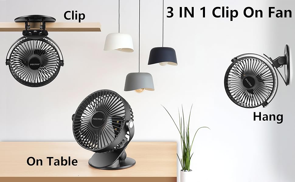 clip fans portable rechargeable