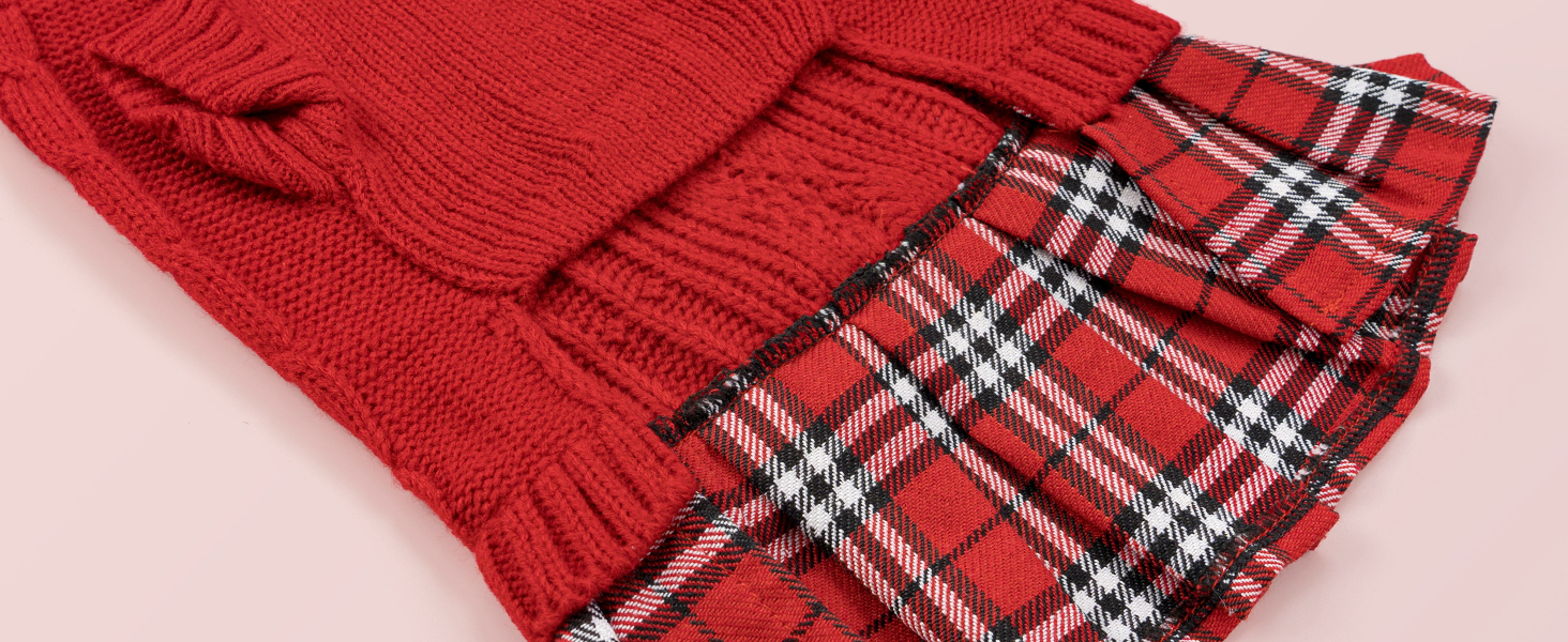 Cute plaid skirt hem