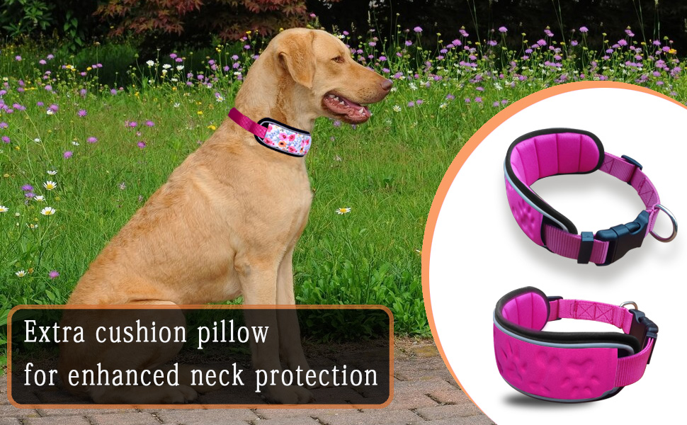 Comfort fit Reflective Dog Collar with Comfort Soft