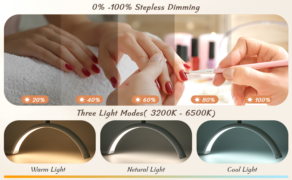 Adjustable light modes and brightness