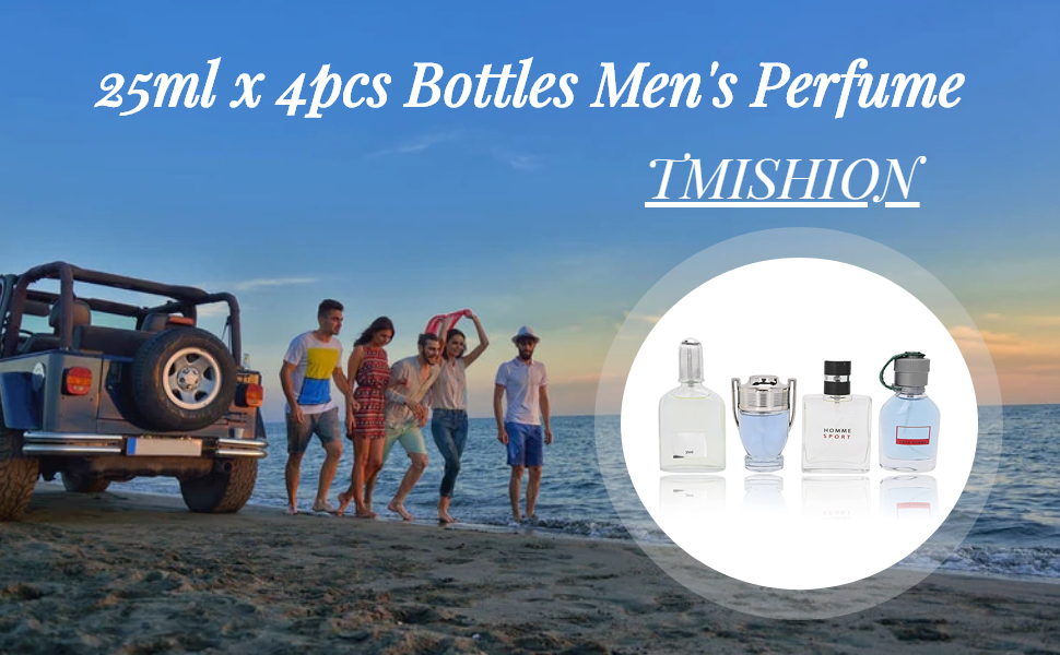 25 ml 4 Bottles Men's Perfume, LongLasting Men's Eau de Toilette