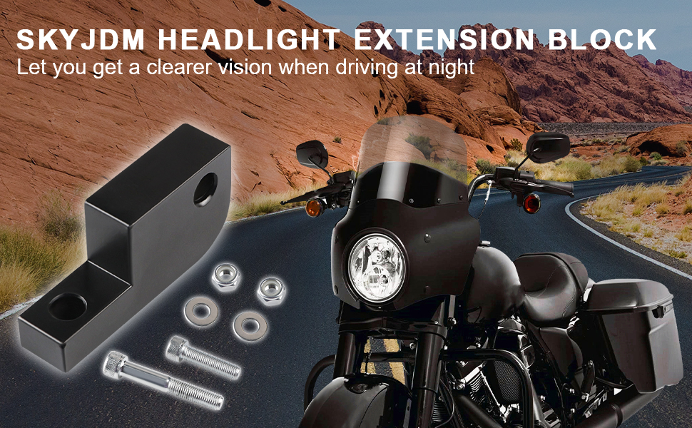 SKYJDM Headlight Extension Block Bracket Compatible with