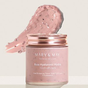 Mary&May, Rose extract, Hyaluronic, Hydrating, Washoff Pack, facial mask, mask pack, soothing, vegan