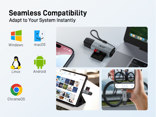 acer 2-in-1 SD Card Reader