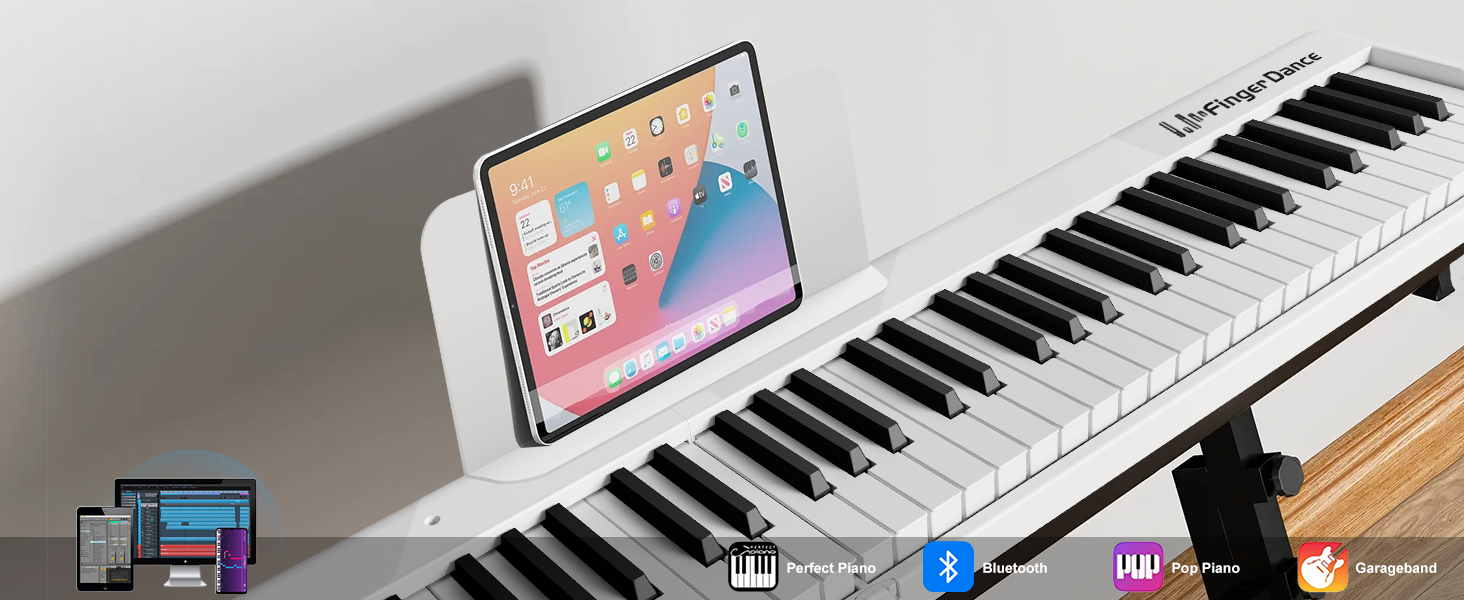 Finger Dance Folding Piano Keyboard 88 Keys, Portable Electric Keyboard