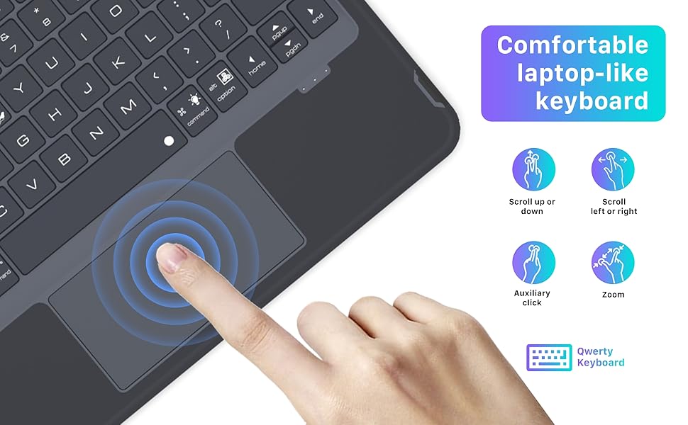 iXTRA Magic iPad 10th Generation Keyboard Case Folio Detachable Two