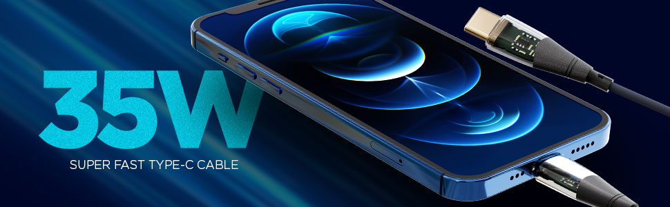 Ubon WR-32 35W Type C 1M To IPhone Cable