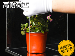 フィギュアケース 透明 開閉扉 ミラー 横長タイプ プラスチック ケース 高強度接続構造