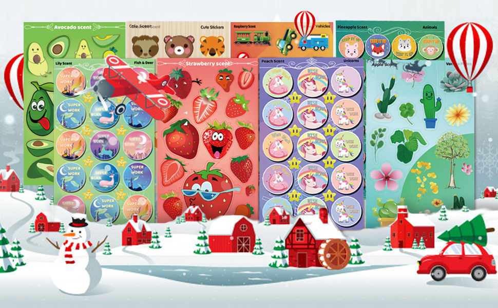 HORIECHALY Scratch and Sniff Stickers, 68 Sheets 17 Different Scents