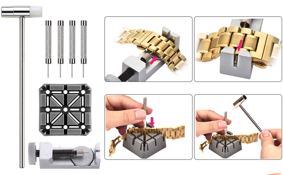 Watch Link Removal Tool Kit, Watch Band Tool Kit, Spring Bar Tool Set