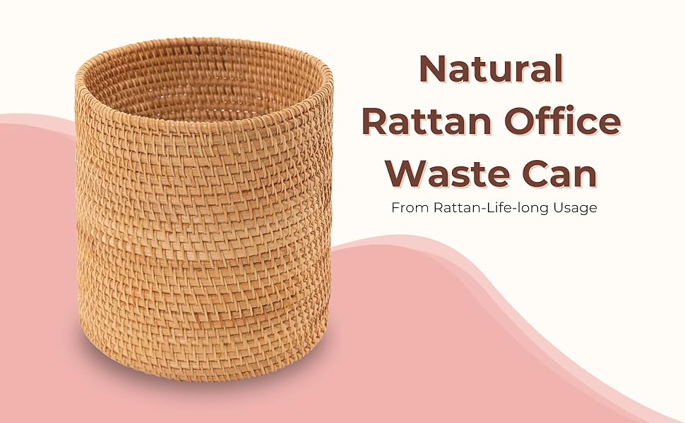 Rattan Trash can