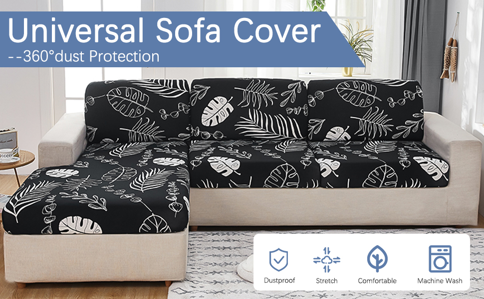 taolema 6Pcs Stretch Couch Covers,WearResistant Universal