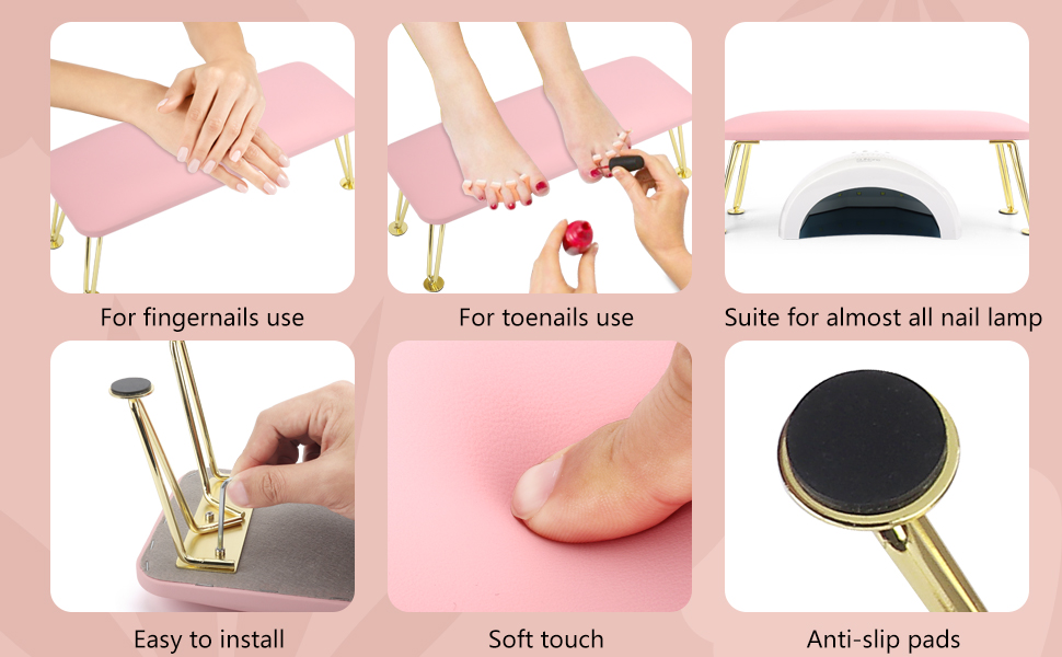 Nail Hand Rest Cusion, Microfiber Leather Arm Rest Nail