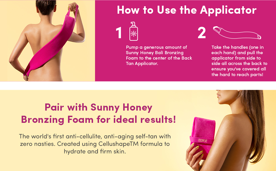 Coco & Eve Back Tan Applicator. Soft Velvet Self Tanning