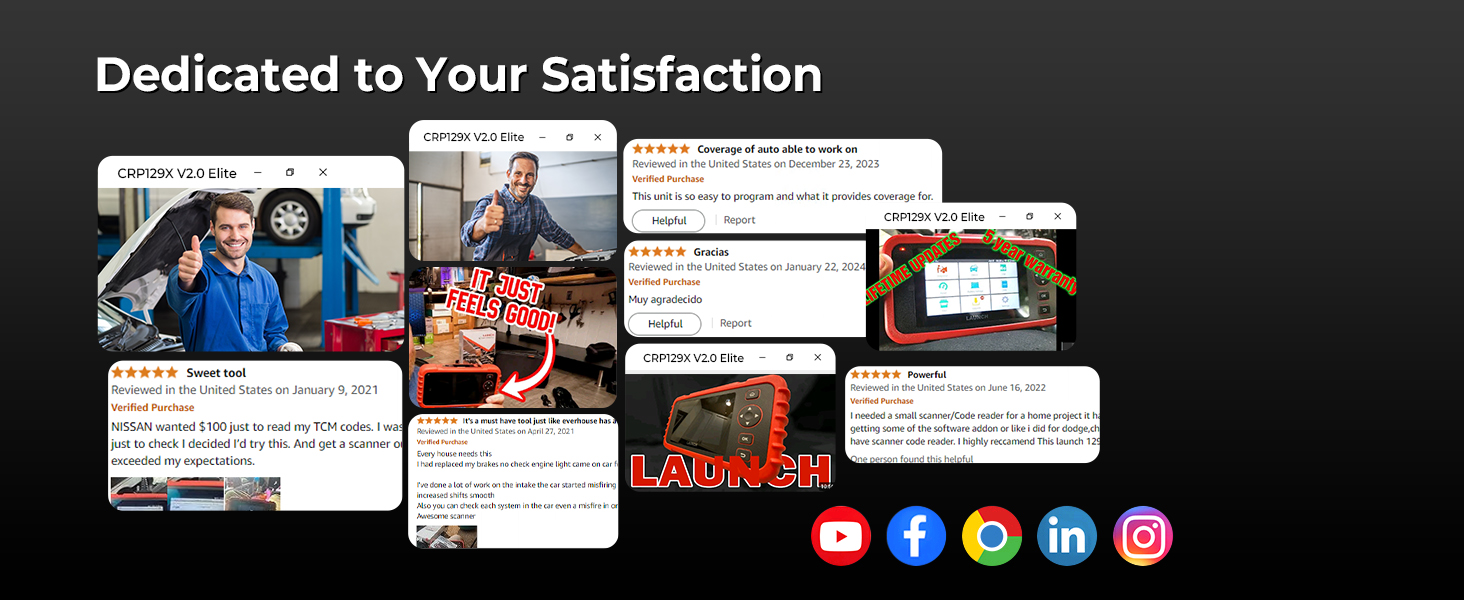 LAUNCH CRP129X V2.0 Elite OBD2 Scanner