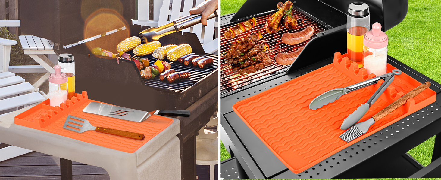 Silicone Grill Mat Side Shelf Mat for Blackstone Grill Pad