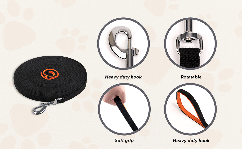 Pet Prime 5m Long Line Dog Lead, Dog Lead with Padded Handle Long Dog