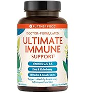Further Food Ultimate Immune Support Vitamin C, D, E and Zinc + Natural Immunity Booster Multivit...