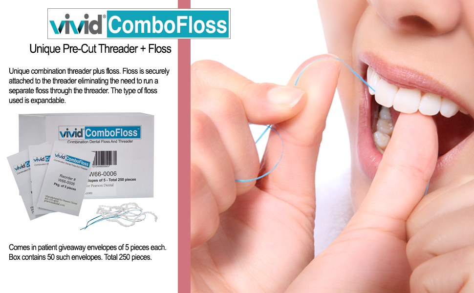 Floss with PreCut Threader and Regular Great for Braces Vivid ComboFloss (Pack of