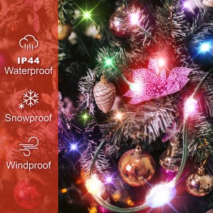ComfyAura waterproof Easy Halo LED Christmas Tree Lights with Ring multicolor