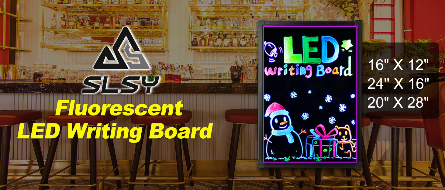 Slsy Illuminated LED Message Writing Board, 16"X12