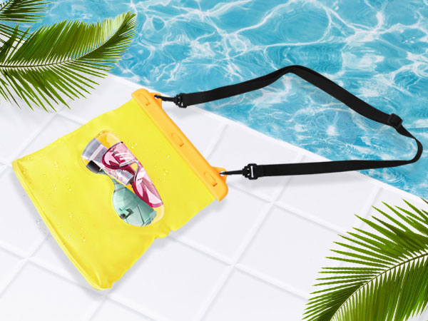 【色: ブルー】防水バッグ 防水ポーチ PVC素材 3重チャック 完全防水 肩掛 Amazon.co.jp: 防水バッグ 防水ポーチ PVC素材 3重チャック 完全