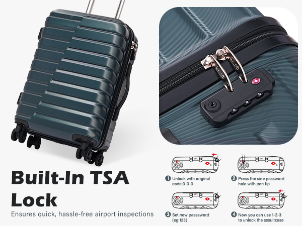 Amazon.com | Coolife 20-Inch Small Carry on Hardside PC+ABS