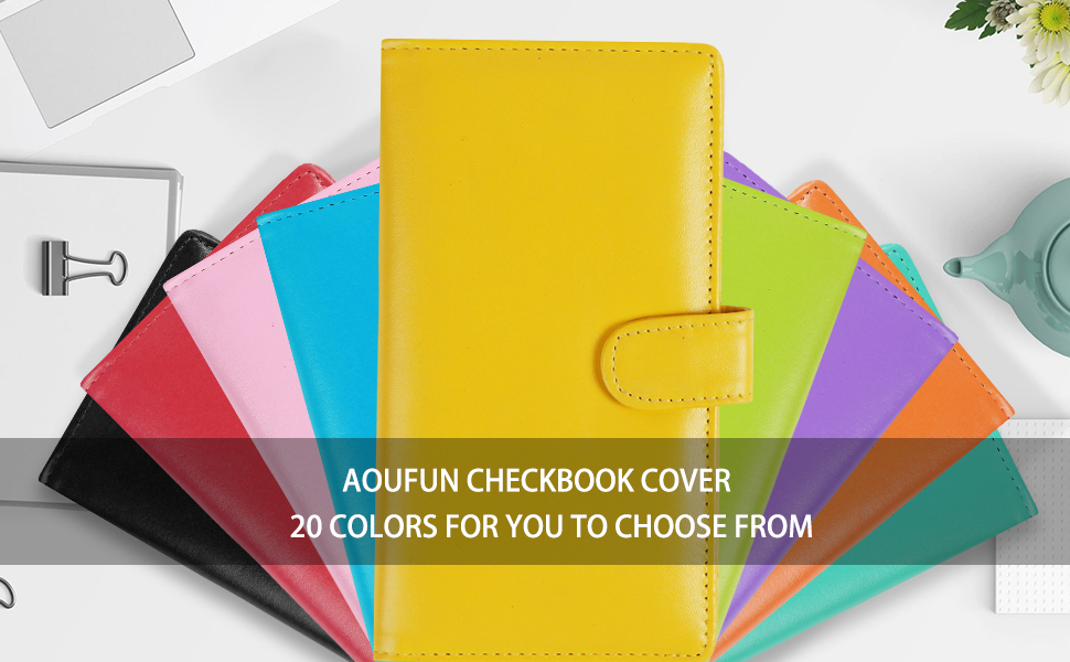 AOUFUN Checkbook Cover for Duplicate Checks and Register