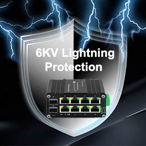 8 port industrial gigabit switch