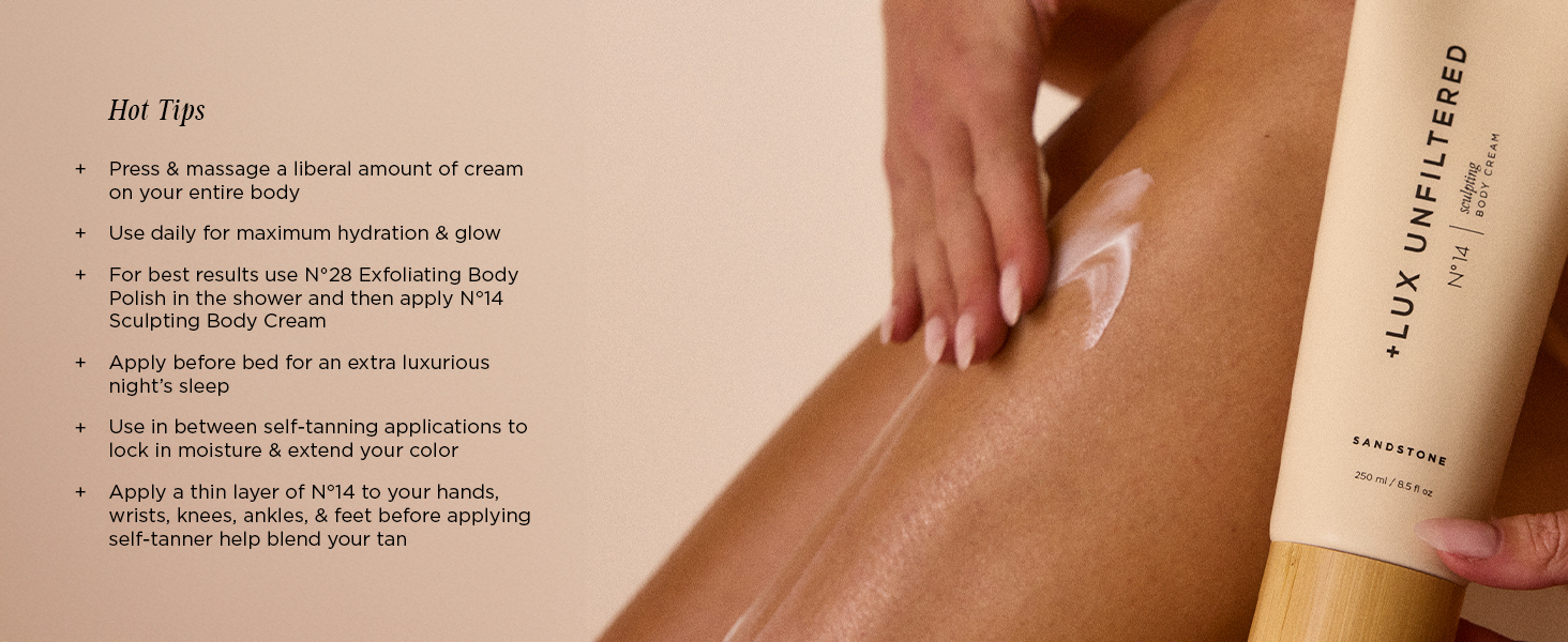 body lotion women cream moisturizing hydrating high end firming skin tanning peptide toning sculpt