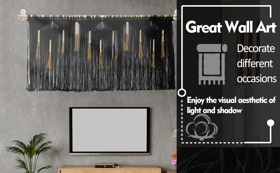 ANPHSIN Extra Large Macrame Wall Hanging, 70.8"×39" Boho