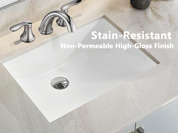 alonhungページ EQLOO Rectangular Undermount Bathroom Sink - 20 X 15 inch