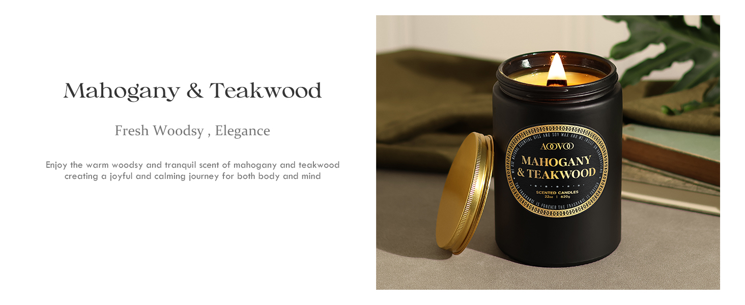 Mahogany Teakwood Candle