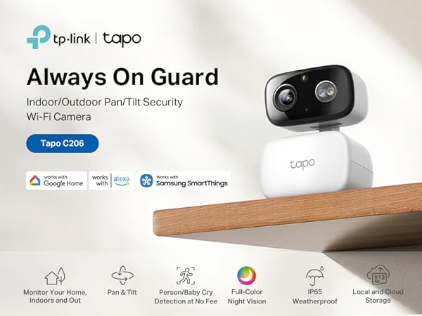 Amazon.com : Tapo 1080p Pan/Tilt Indoor/Outdoor Security
