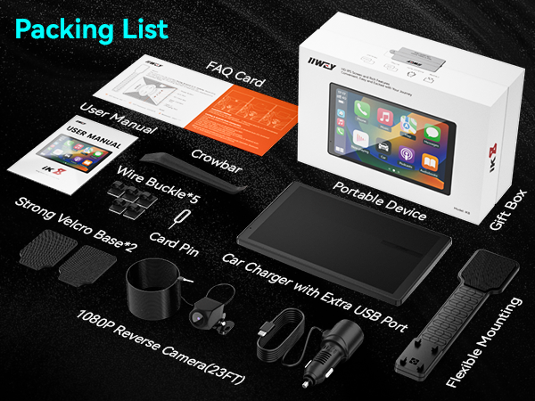 Amazon.com: 8” Wireless Apple CarPlay Screen for Car with