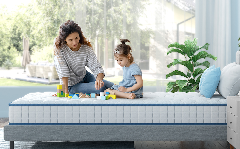 BedStory Twin Mattress 6 Inch, Single Mattress Medium Firm, Breathable